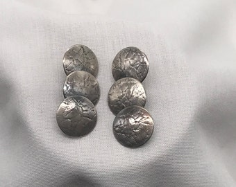 Boucles d’oreilles pendantes en cercle texturé oxydées, prêtes à être expédiées, OOAK