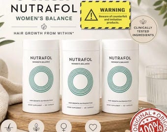 3-Pack Nutrafol Women’s Balance Hair Growth Supplement 360 Capsules Wellness Hair Support Ages 18-45