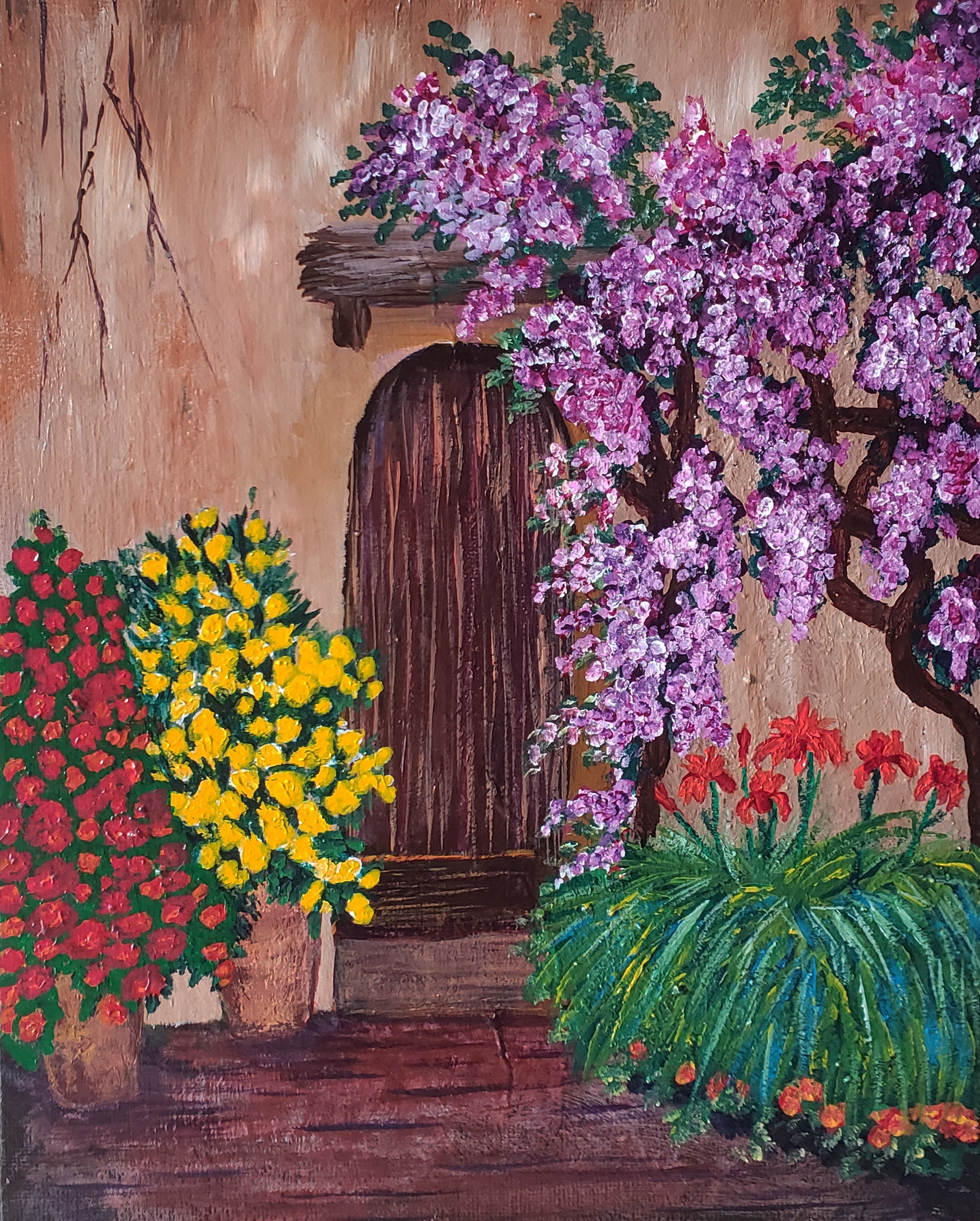 Original Acrylic Painting, 8x10 Canvas Panel, Tuscan Door 2 - Etsy