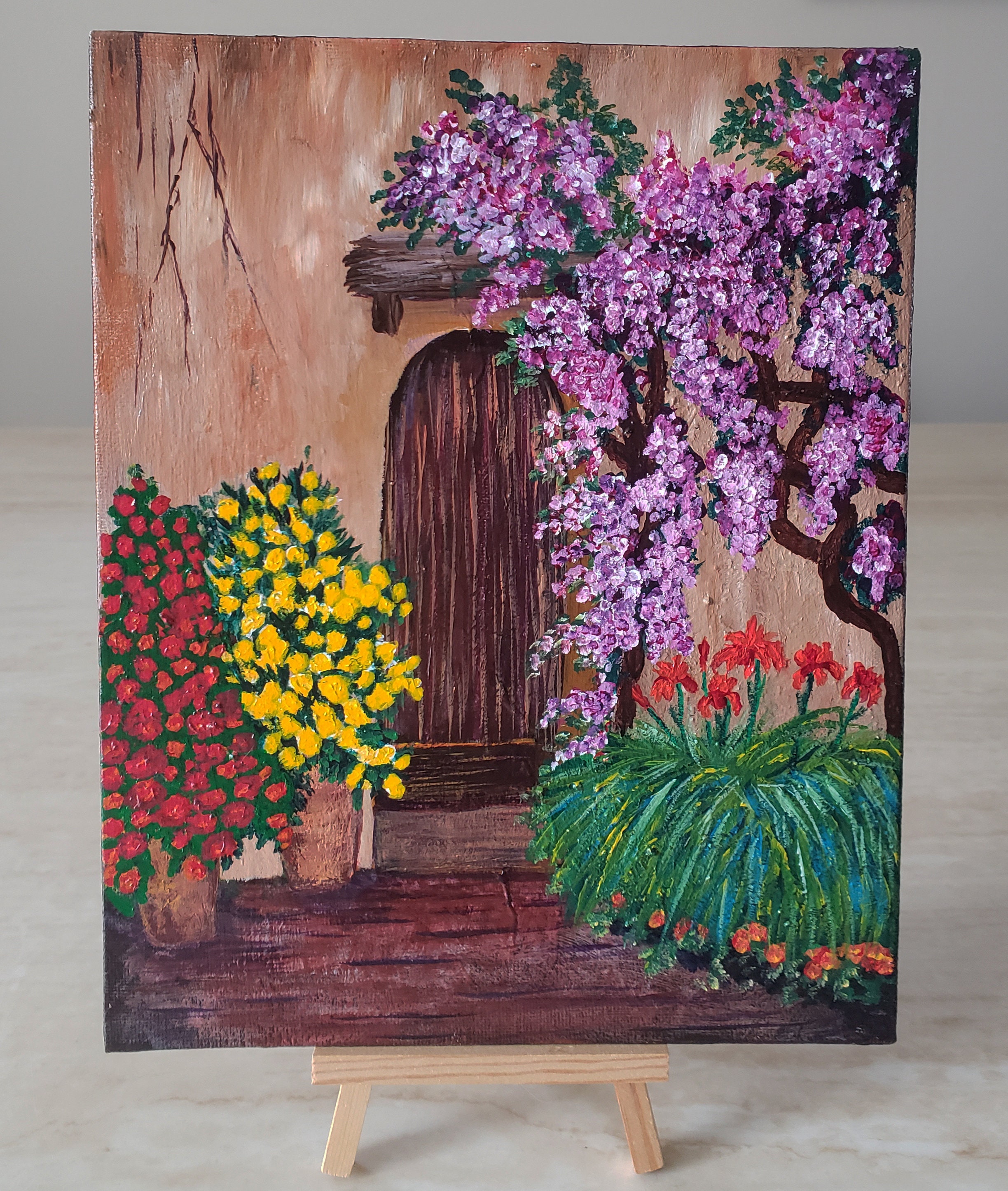 Original Acrylic Painting, 8x10 Canvas Panel, Tuscan Door 2 - Etsy
