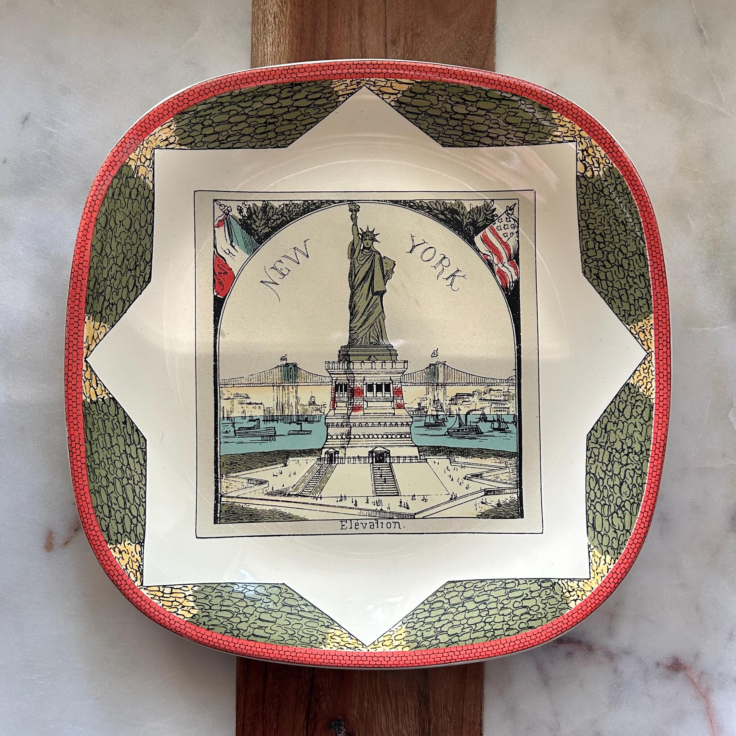 ニューヨーク市名所皿 Nyc Souvenir Plate Vintage - Etsy