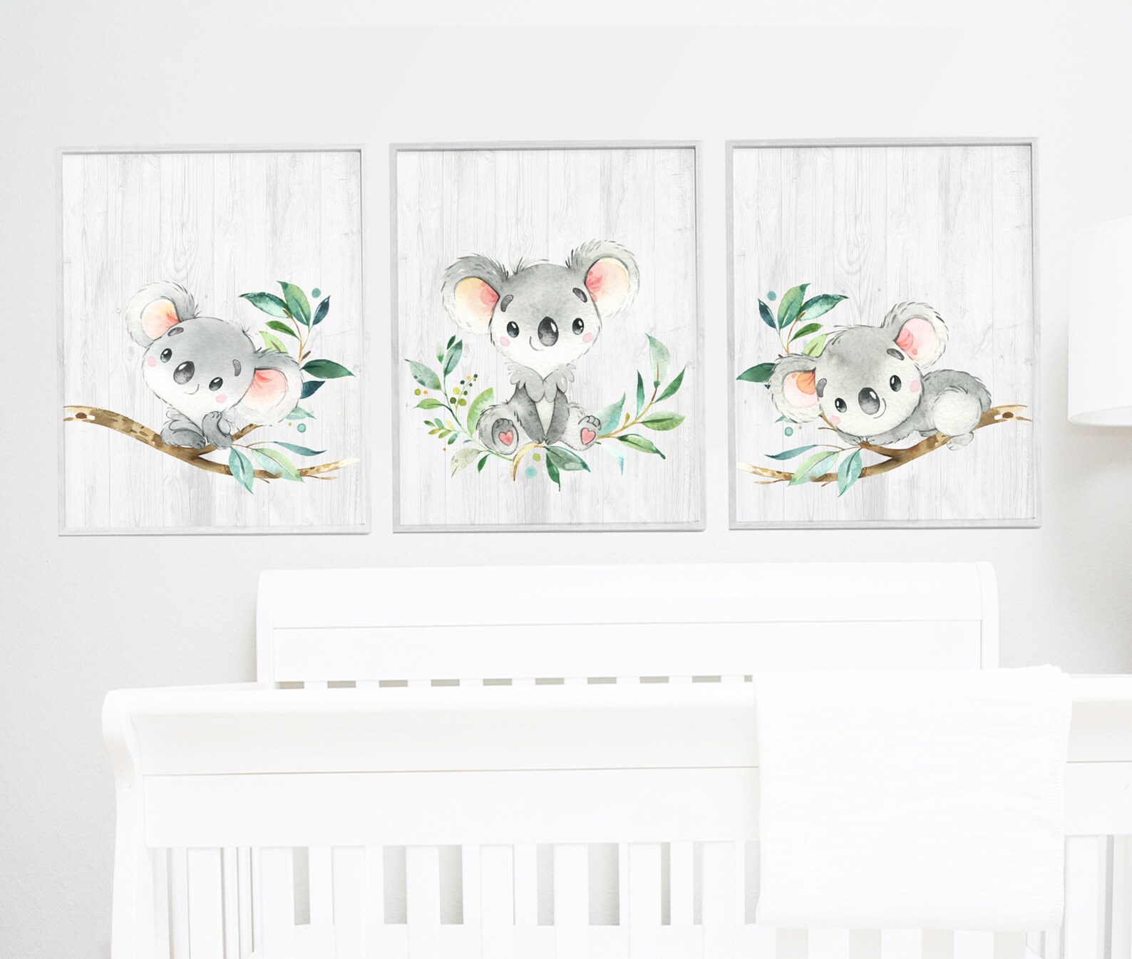 Australian Animals Prints Baby Girl Nursery Wall Art Koala Images Kids ...