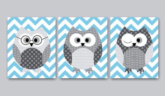 Owl Decor Owl Nursery Print Baby Nursery Decoration Baby Boy Etsy