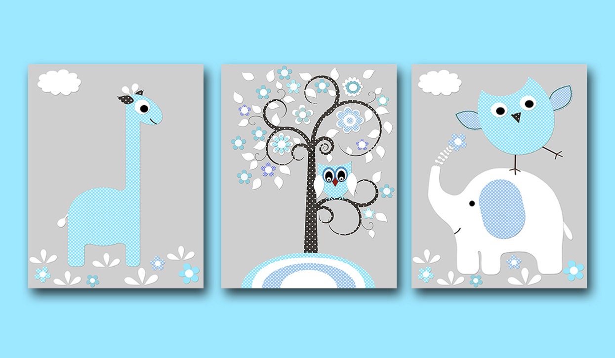 Baby Boy Nursery art print Childrens Wall Art Baby Room Decor Etsy