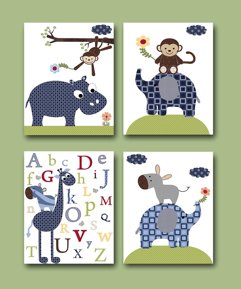 Childrens Art Kids Wall Art Baby Boy Room Decor Baby Boy Etsy