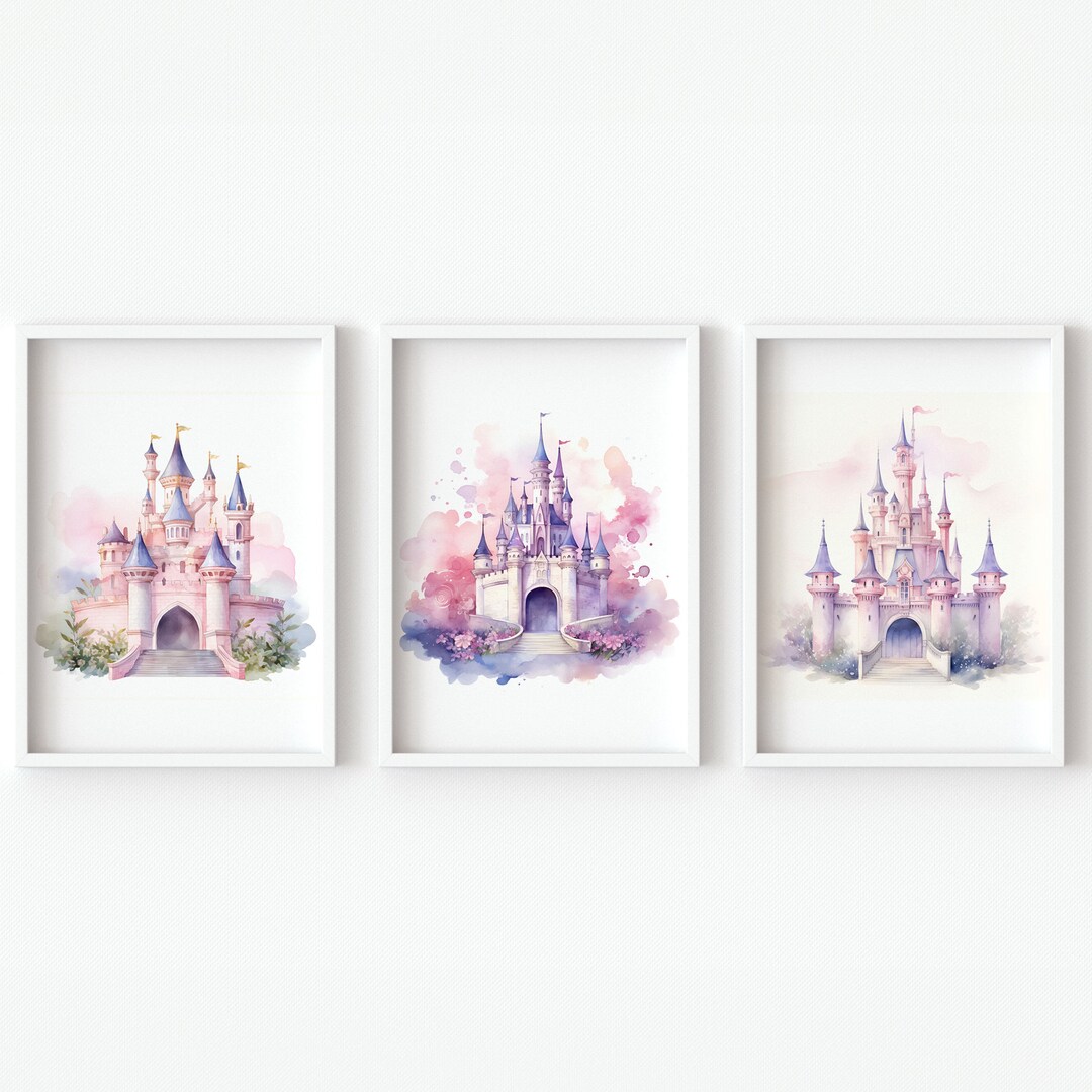Princess Castle Printable Wall Art Decor Fairytale Digital Neutral ...