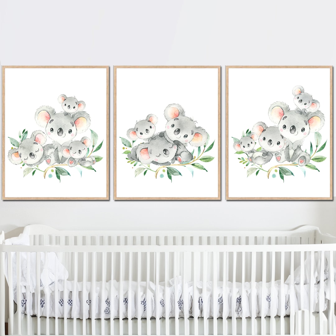Australian Animals Prints Nursery Wall Art Decor Koala Poster Digital ...
