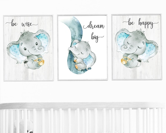 Póster artístico personalizado con nombre del bebé para pared, lienzo  personalizado para dormitorio de niño, pintura impresa, globo azul,  decoración de animales, cuadro para habitación de niños – Los mejores  productos en