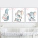 Baby Elephant Wall Art Print Girl Nursery Decor Kids Pictures Bedroom ...