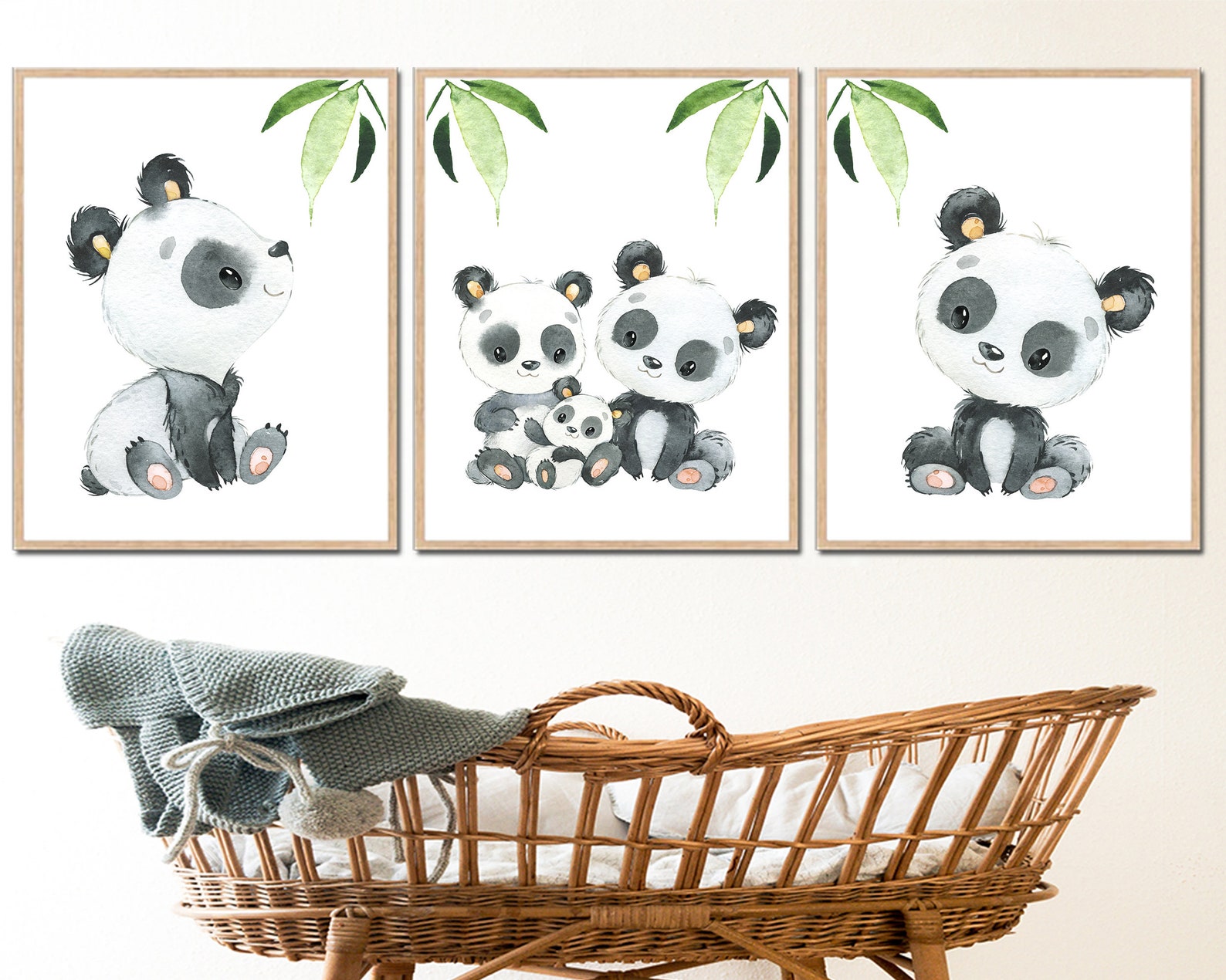 Panda Nursery Wall Decor Baby Boy Room Art Printable Kids Children ...