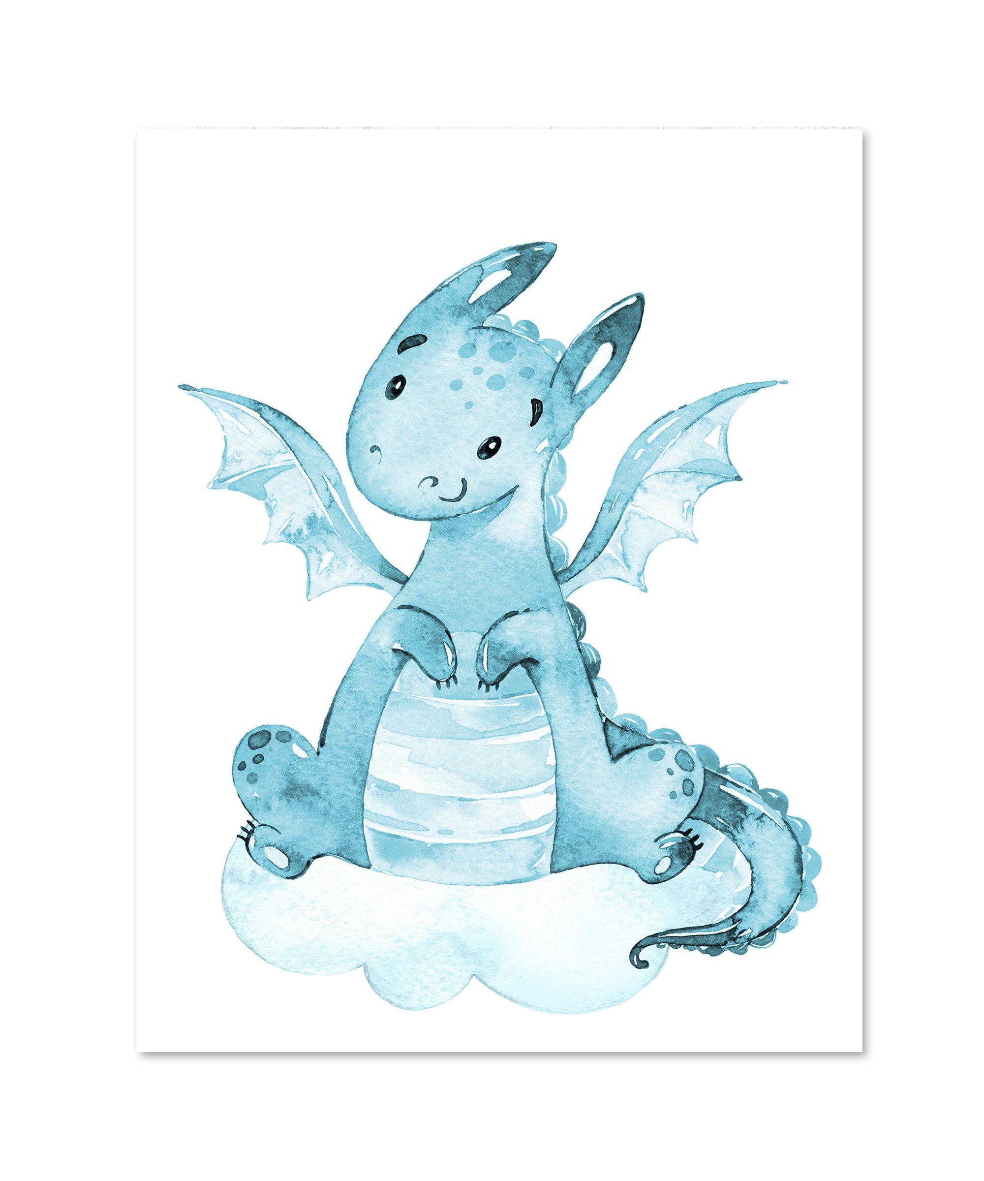 Baby Boy Nursery Decor Dragon Prints Wall Art Kids Playroom Set of 3 ...