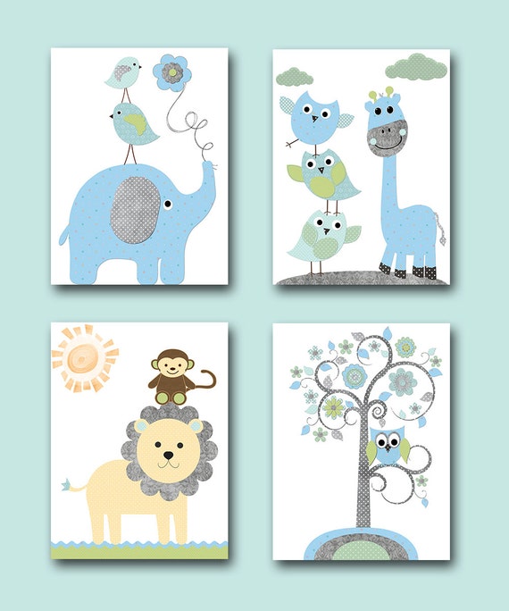 Baby Boy Nursery Wall Decor Kids Art Kids Wall Art Etsy