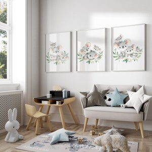 Australian Animals Prints Nursery Wall Art Decor Koala Poster Digital ...