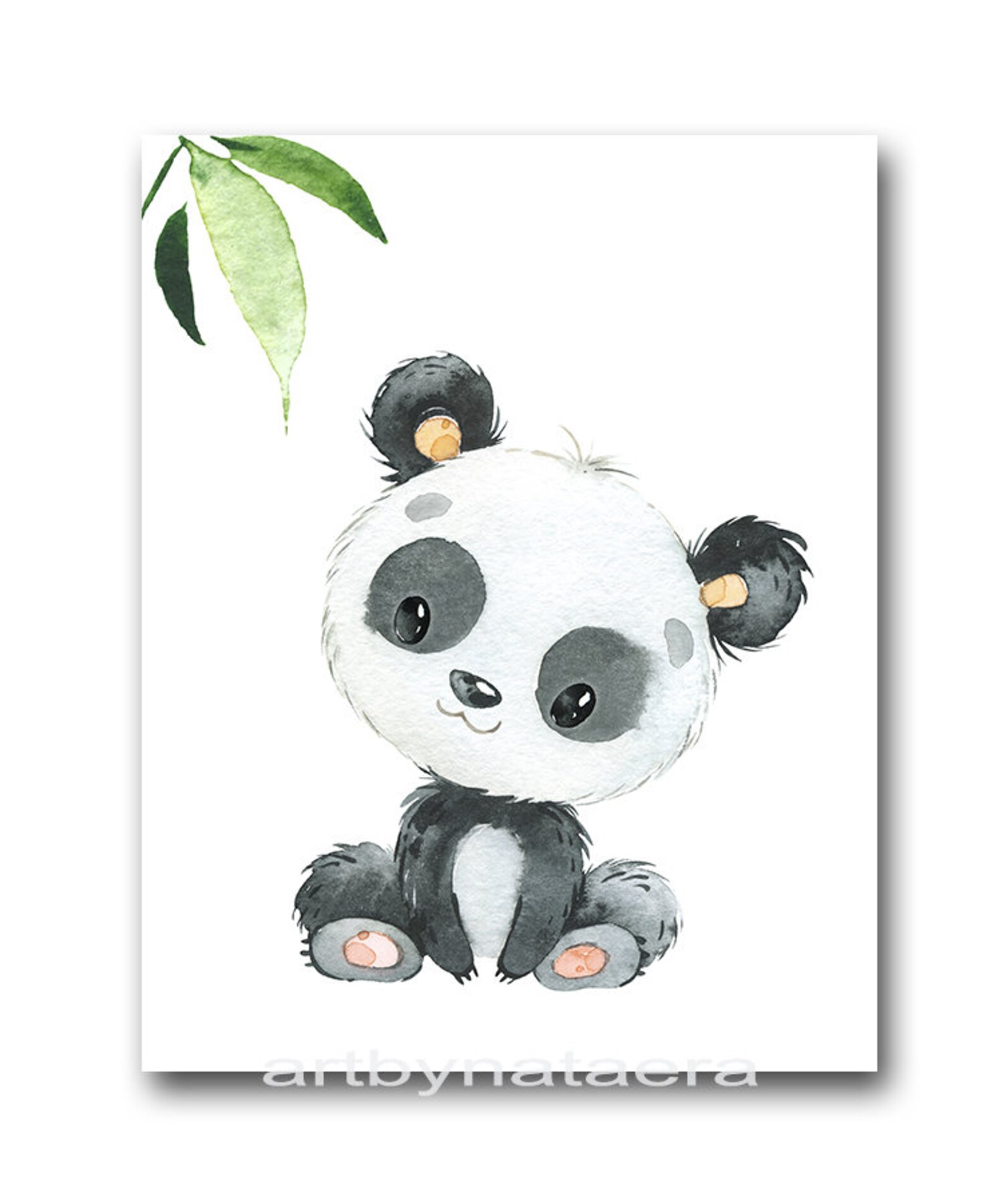 Panda Nursery Wall Decor Baby Boy Room Art Printable Kids Children ...