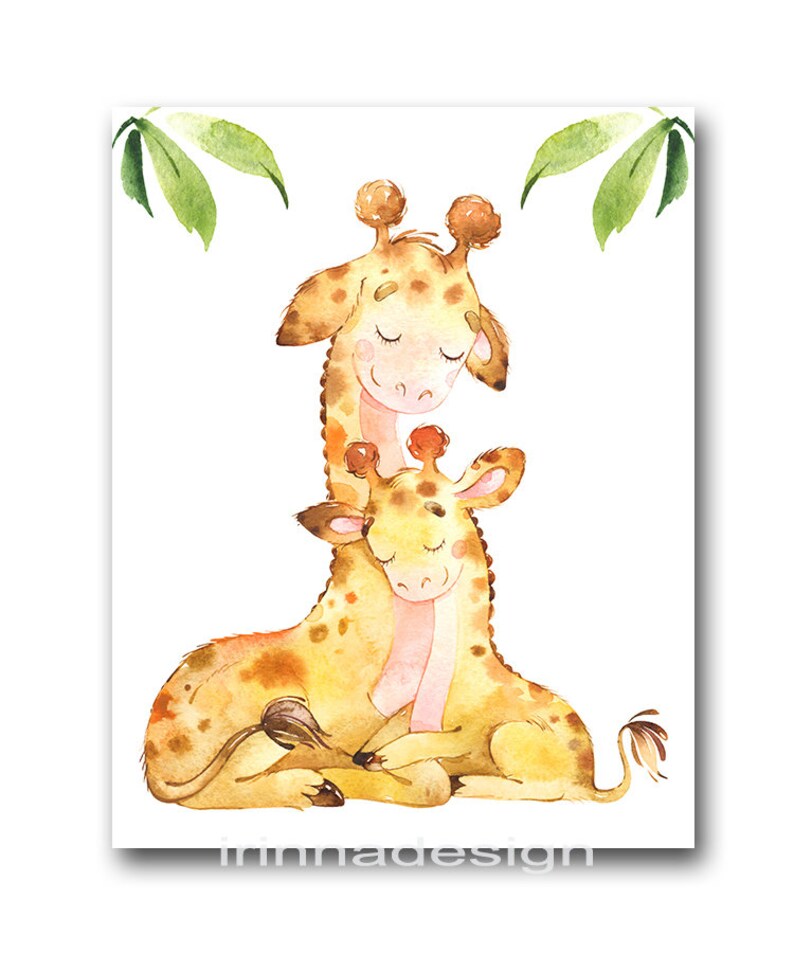 Safari Baby Nursery Wall Decor Jungle Animal Art Print Child Etsy