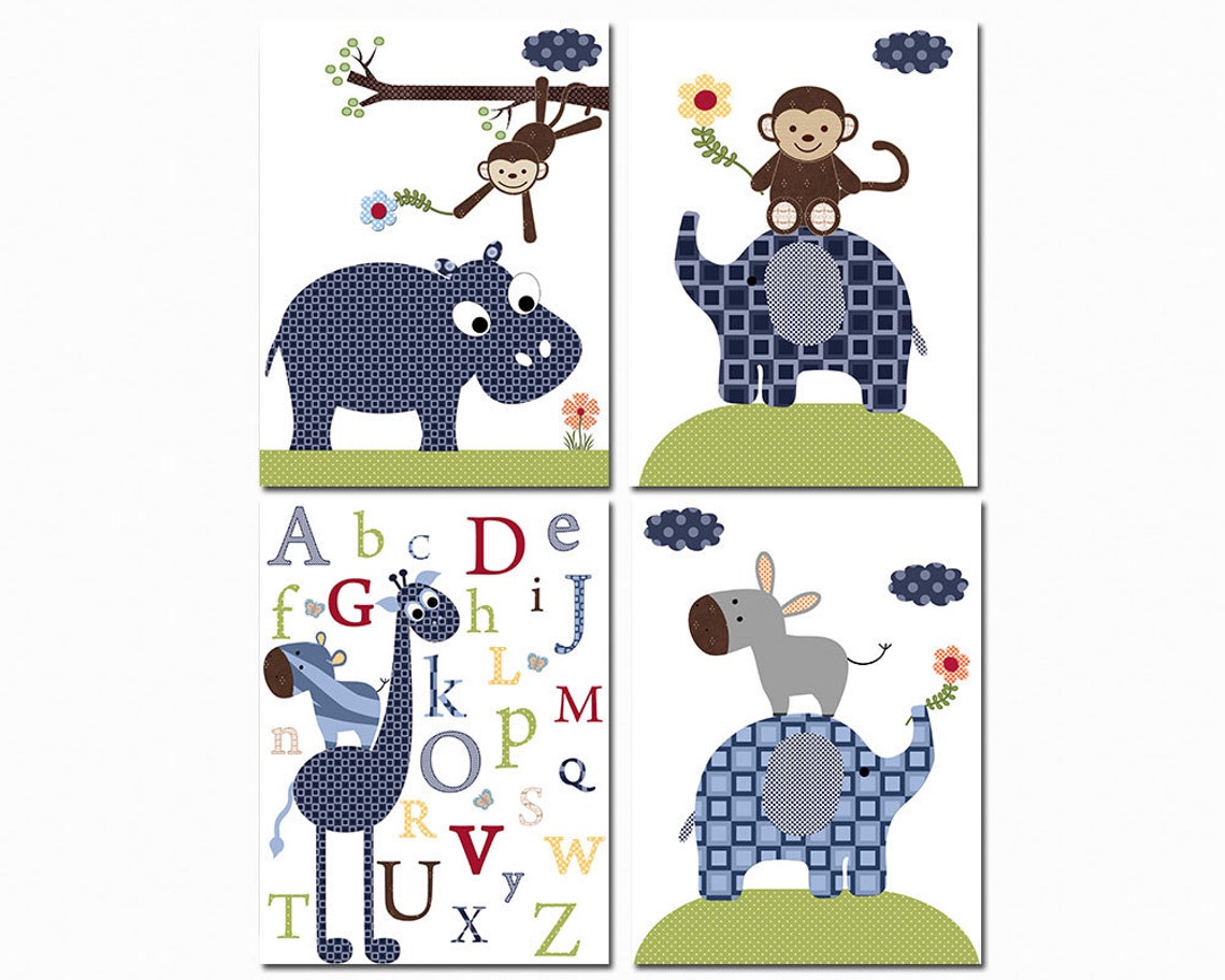 Childrens Art Kids Wall Art Baby Boy Room Decor Baby Boy Etsy