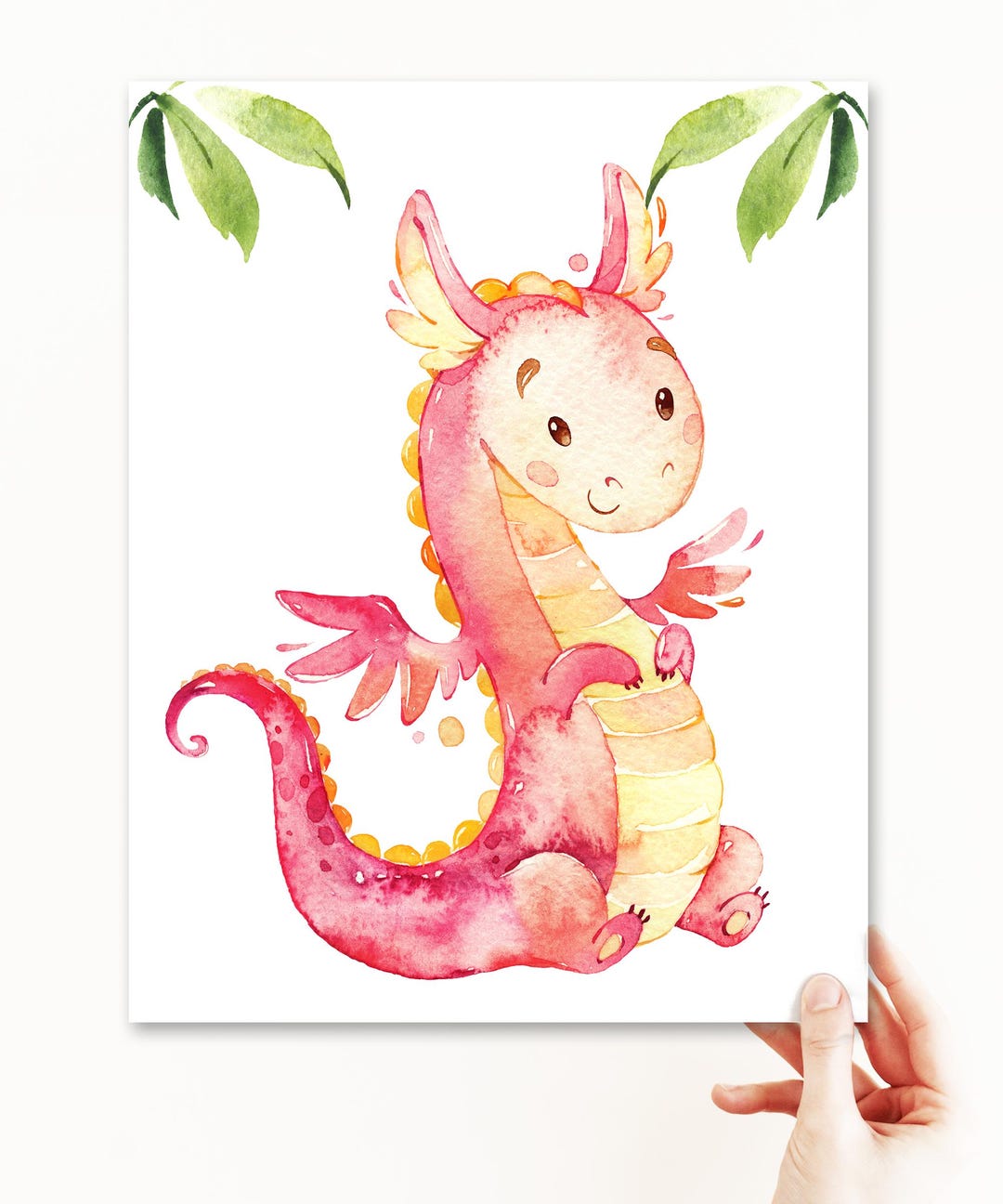 Baby Boy Nursery Decor Dragon Poster Kids Wall Art Printable Children ...