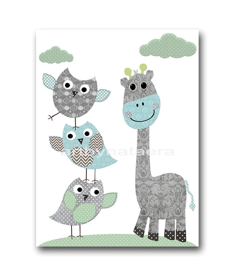 Owl Decor Baby Nursery Decor Baby Boy Nursery Art Nursery Etsy