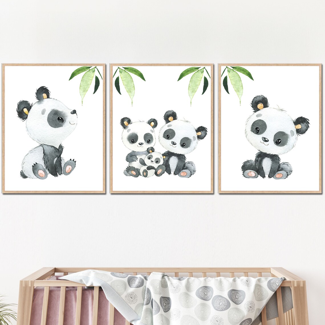Panda Nursery Wall Decor Baby Boy Room Art Printable Kids Children ...