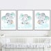 Elephant Art Prints Baby Boy Nursery Wall Decor Girl Room Children ...