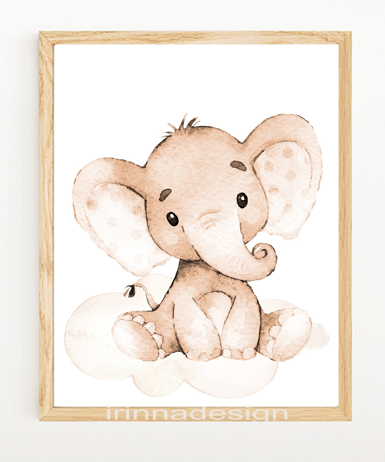 Neutral Safari Nursery Art Jungle Animal Print Baby Boy Girl Playoom ...