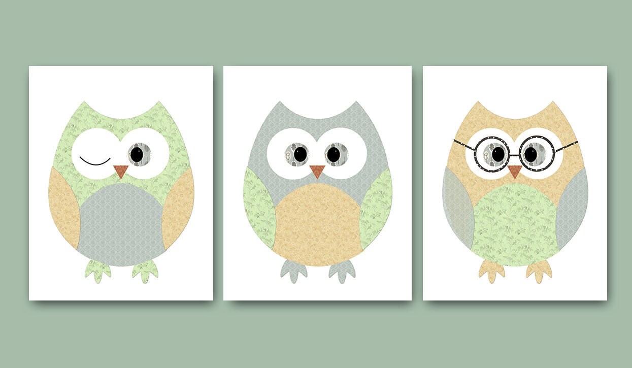 Owl Decor Owl Nursery Baby Nursery Decor Baby Boy Nursery Kids Etsy