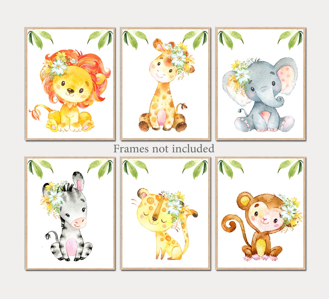 Printable Jungle Animal Poster Jungle Nursery Decor Safari - Etsy