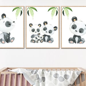 Panda Nursery Wall Decor Baby Boy Room Art Printable Kids - Etsy
