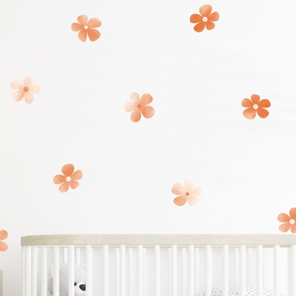 Flower Wall Decals Etsy