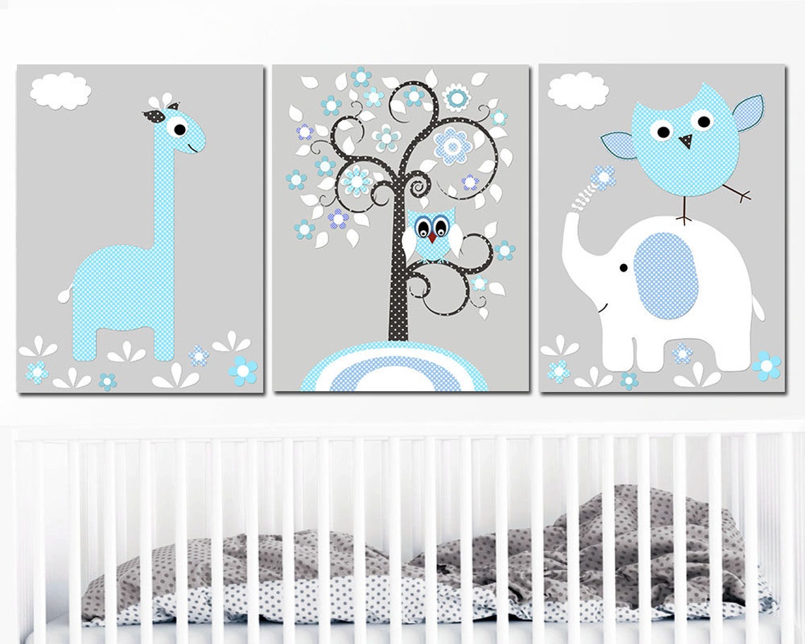 Baby Boy Nursery art print Childrens Wall Art Baby Room Decor Etsy