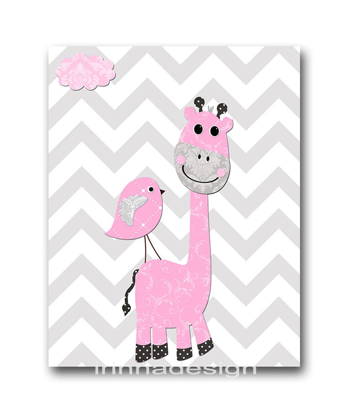 Childrens Art Prints Baby Girl Nursery Wall Decor Set of 3 Pictures ...