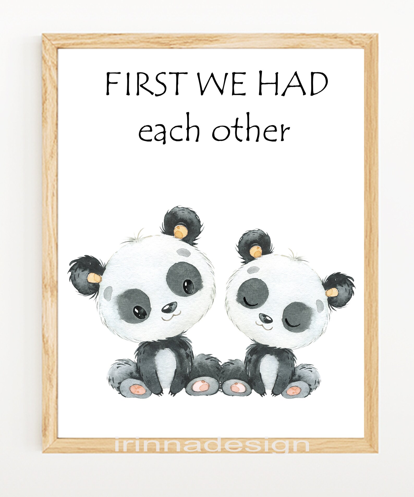 Panda Wall Decor Baby Boy Nursery Art Kids Room Quotes Child Set of 3 ...