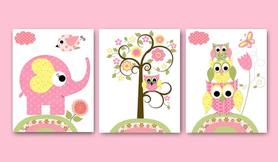 Nursery Art For Children Kids Wall Art Baby Girl Nursery Baby Etsy