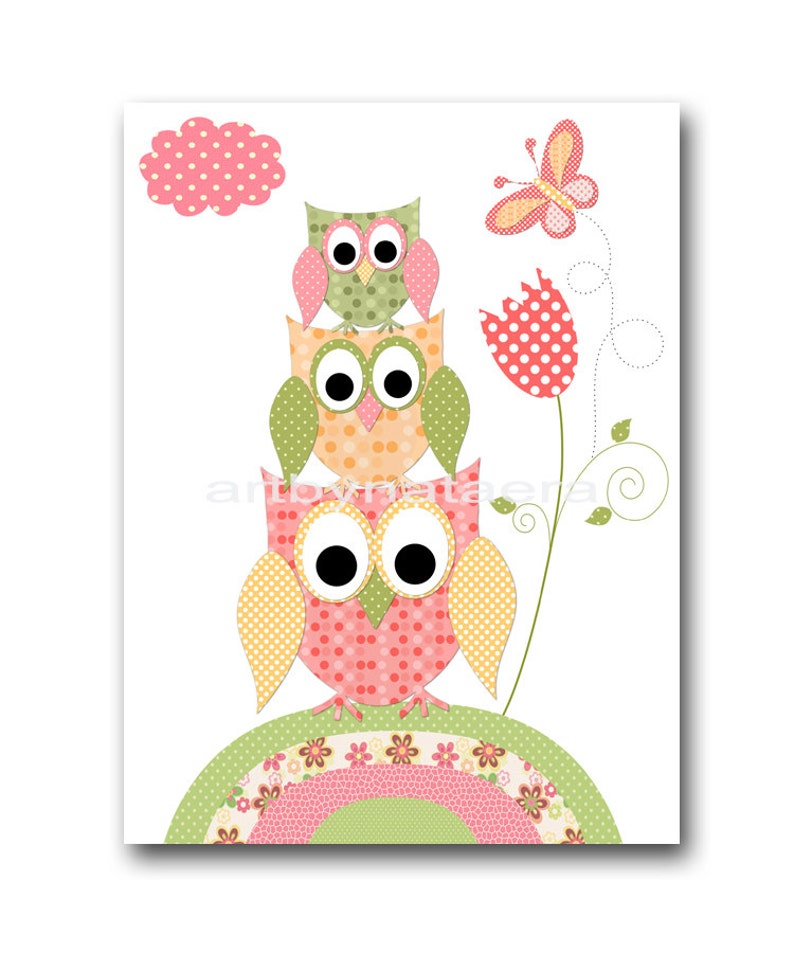 Modele Au Choix Elephant Chouette Tortue Rose Violet Ou Girafe Decoration Chambre Bebe Affiche Enfant Illustration Chambre Enfant Fille Lot De 3 Chambre D Enfant Produits Handmade