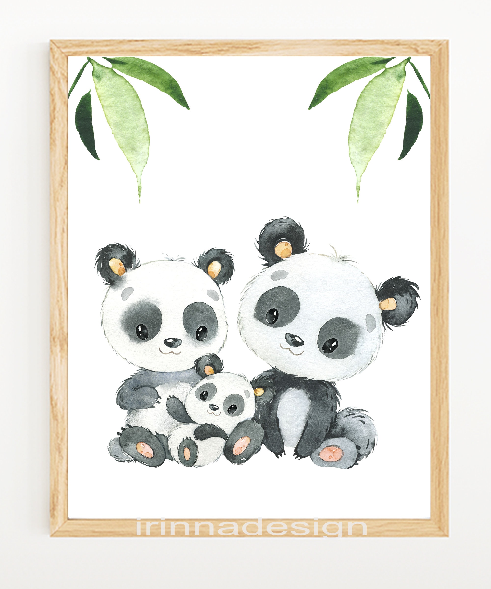 Panda Nursery Wall Decor Baby Boy Room Art Printable Kids Children ...