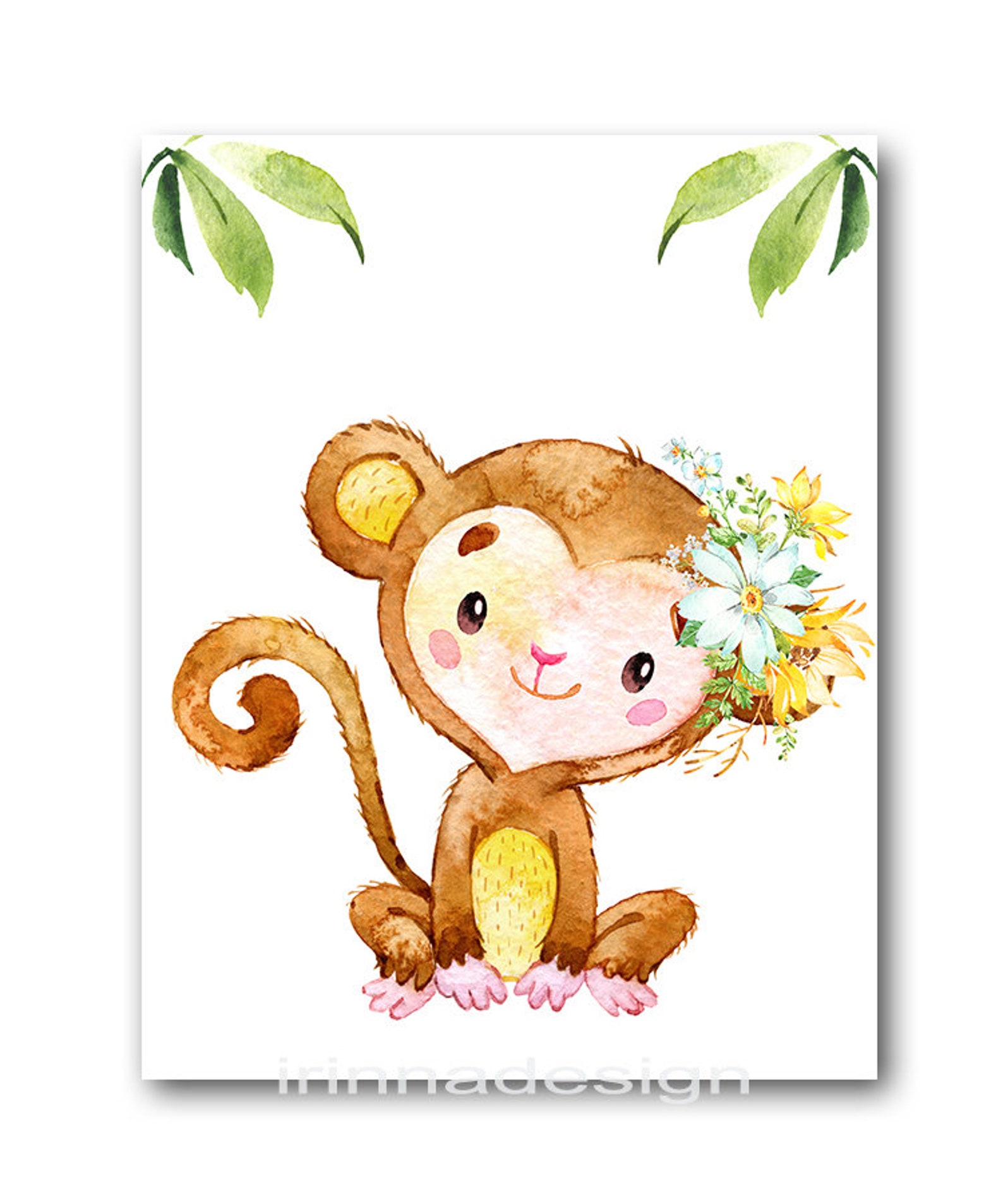 Printable Jungle Animal Poster Jungle Nursery Decor Safari | Etsy