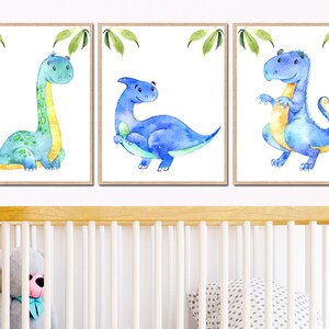 Kids Dinosaur Wall Decor Baby Boy Nursery Art Print Child Room Kids ...