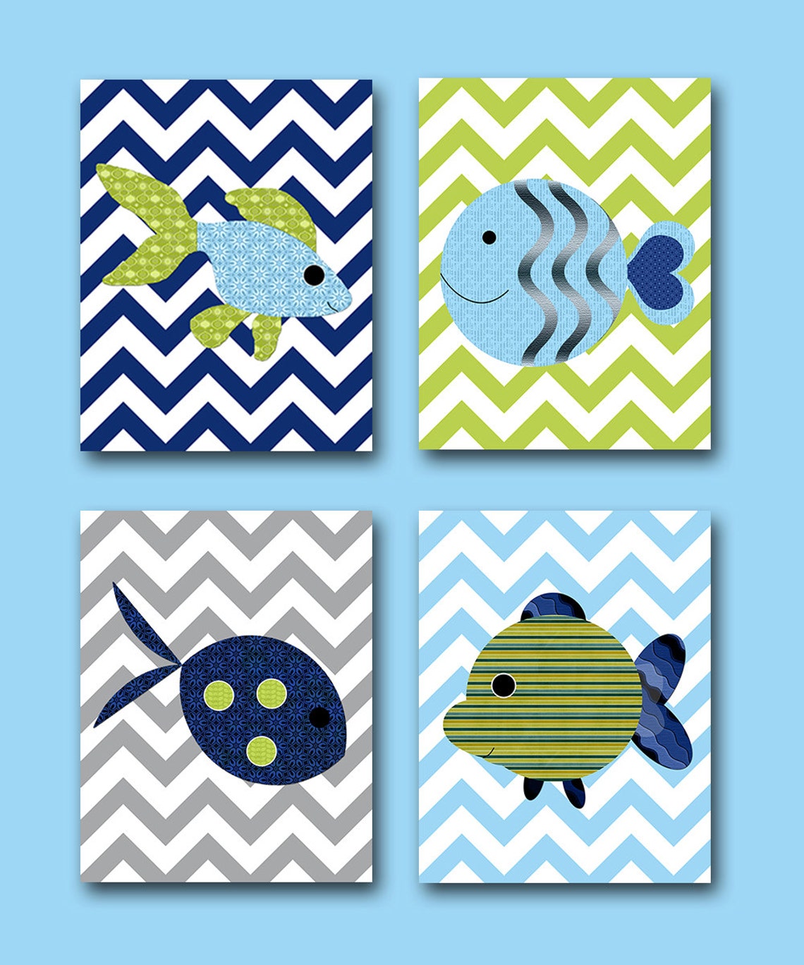 Bathroom Wall Art Sea Fish Nursery Wall Art Baby Nursery Art Etsy