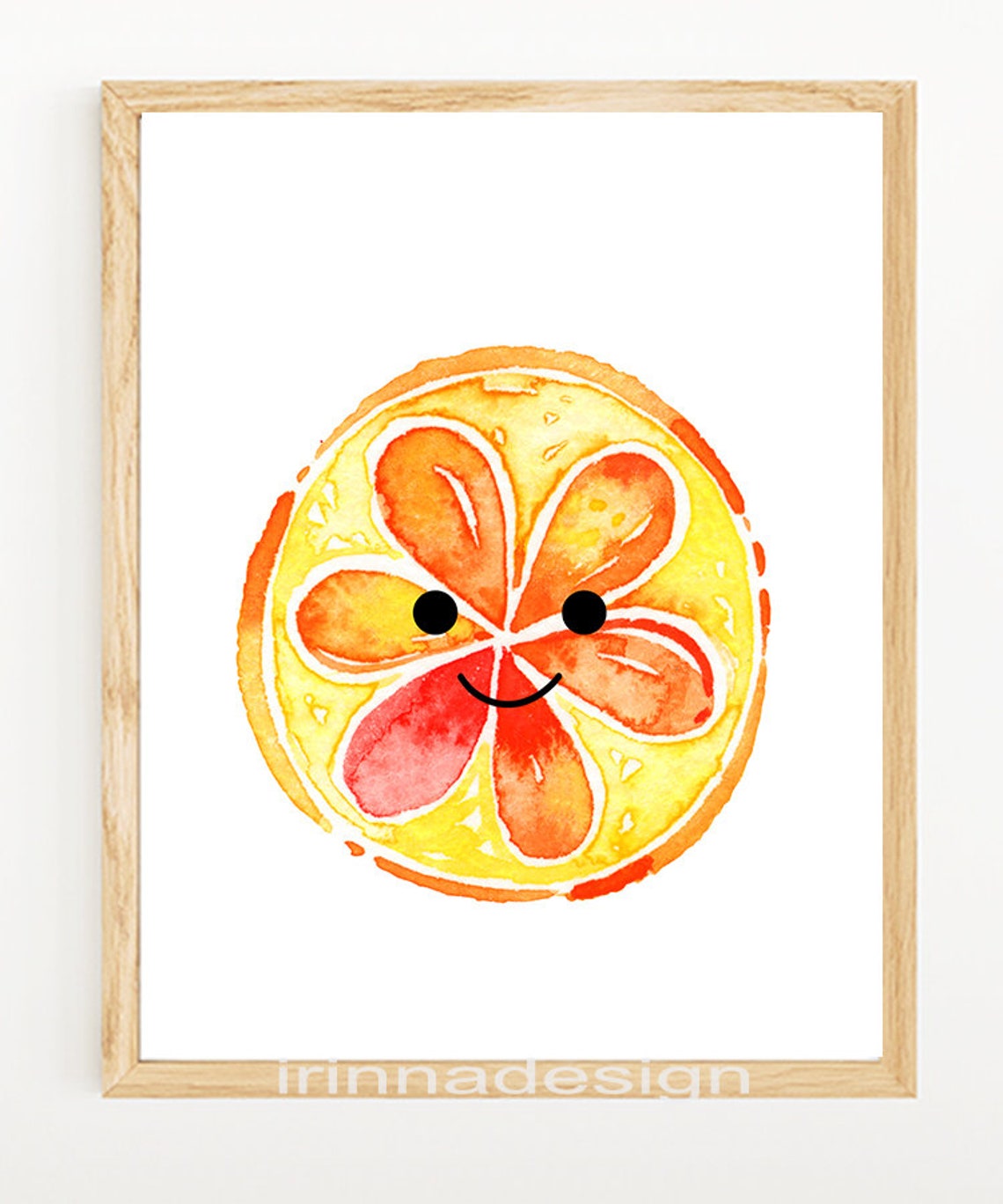Cute Fruit Nursery Wall Art Kawaii Modern Posters Kitchen Etsy
