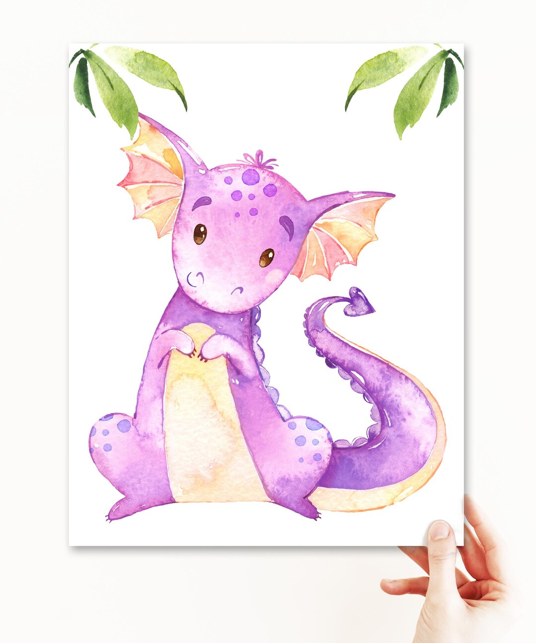 Baby Boy Nursery Decor Dragon Poster Kids Room Art Print Children ...