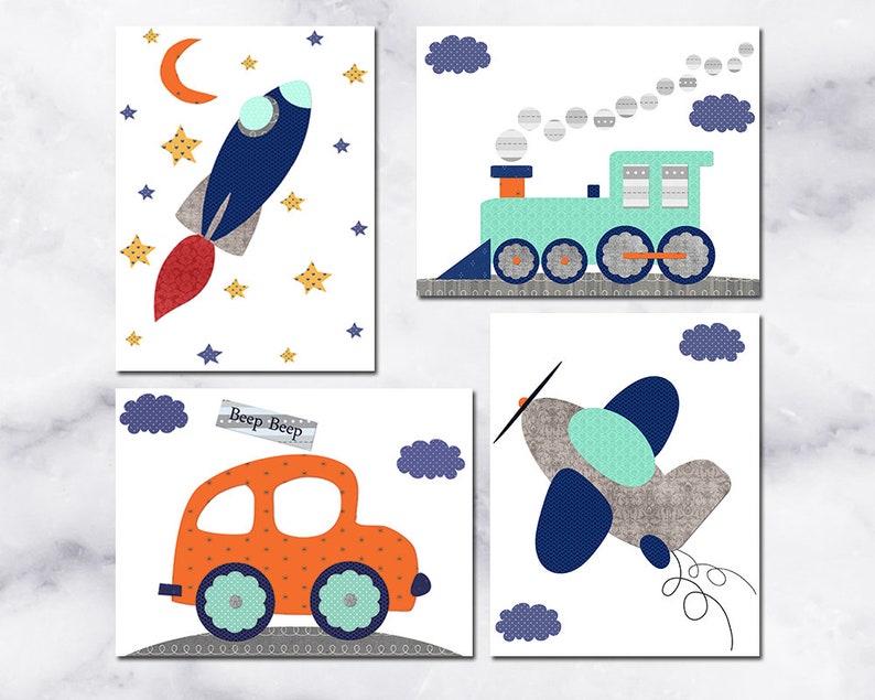 Baby Boy Nursery Decor Printable Wall Art Children Room Kids - Etsy