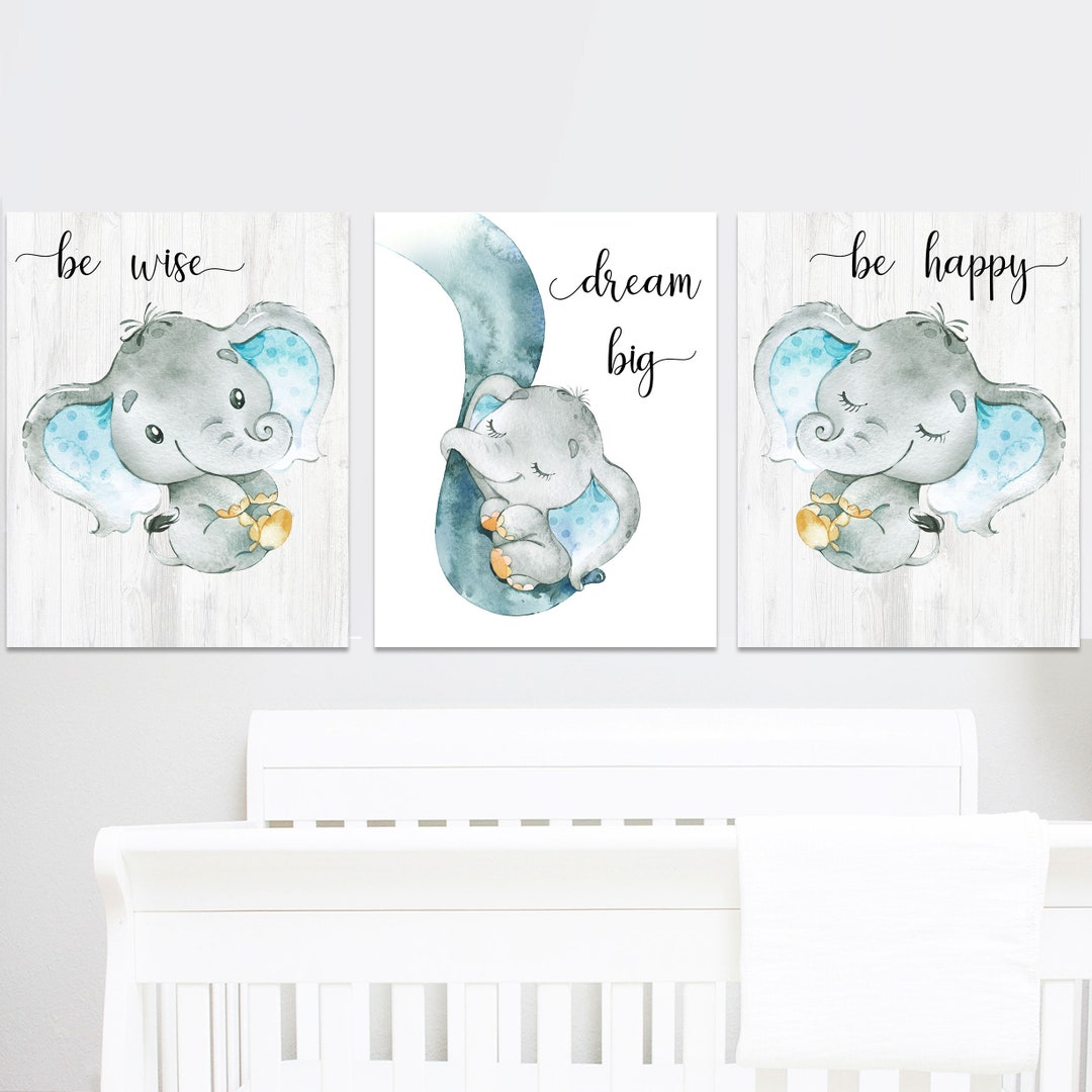 Decoration Baby Room Boy Nursery Quotes Art Prints Elephant Wall Decor ...