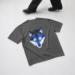 Wolf Head T-Shirt, Black White Streetwear Graphic Tee, Wildlife Animal Print Shirt, Bold Vector Design Unisex Gift