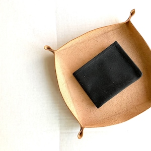 Cartera de lona para hombre - Cartera de lona encerada - Cartera delgada para hombre - Cartera de lona negra - Cartera minimalista - Regalos para él