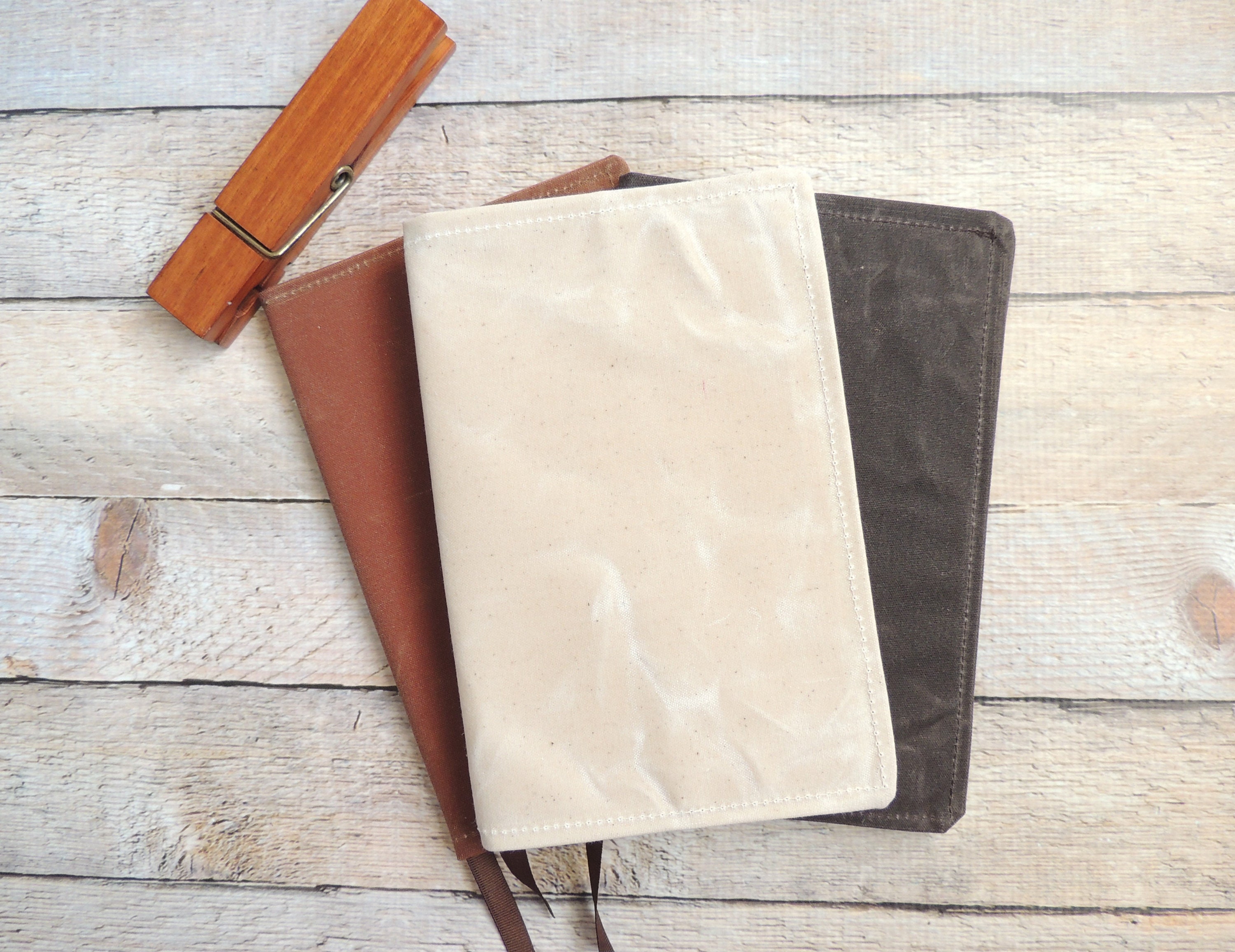 Slim Travel Journal Waxed Canvas Journal Writing Journal Etsy