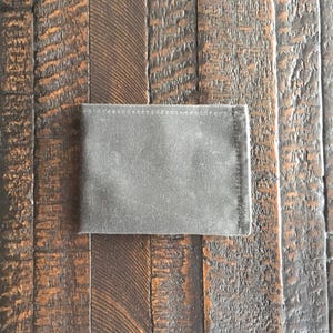 Billetera minimalista - Billetera delgada - Billetera de lona encerada - Billetera vegana para hombre - Billetera de viaje - Billetera plegable - Gris oscuro
