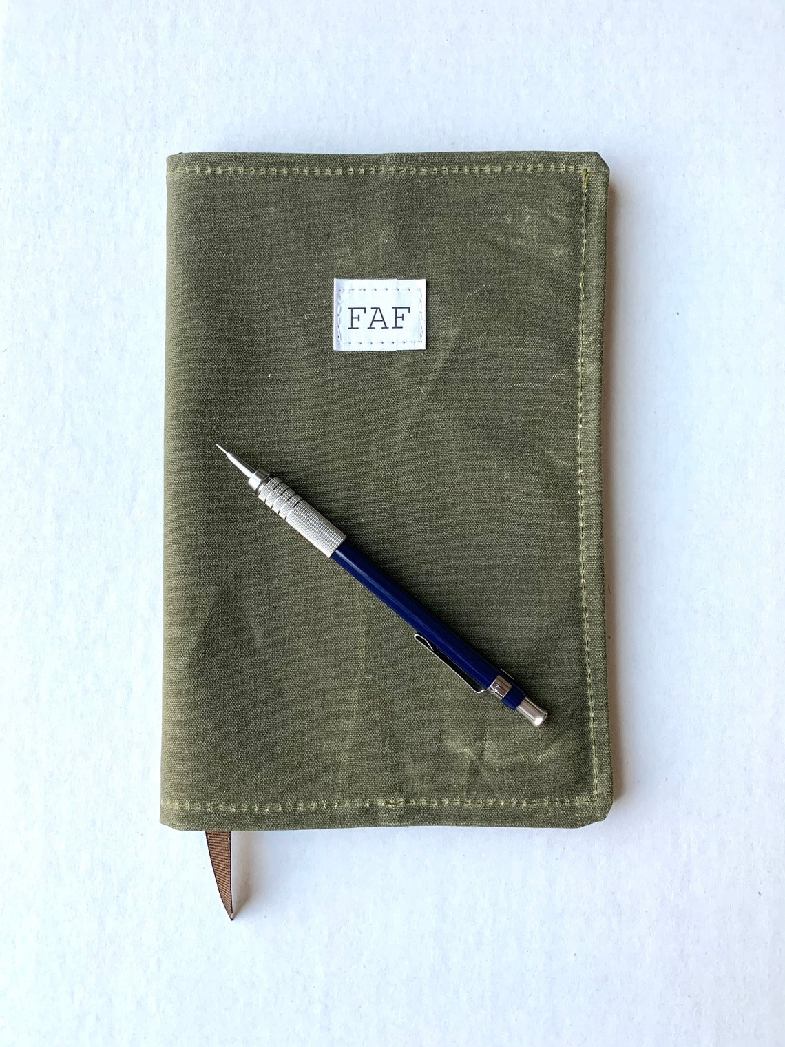 Personalized Travel Journal Waxed Canvas Journal Reusable Etsy