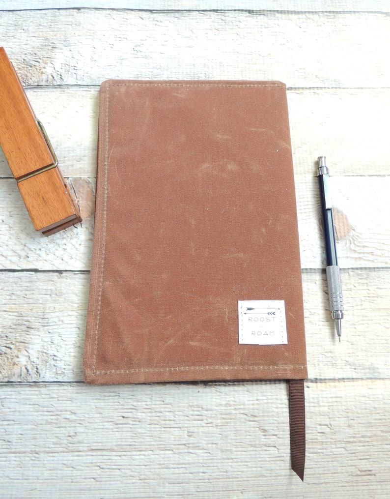 Personalized Travel Journal Waxed Canvas Journal Reusable Etsy