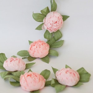 Bridal garland wedding garland paper flower garland peonies paper flower party garland paper flower decor wedding flower arrangement peonies