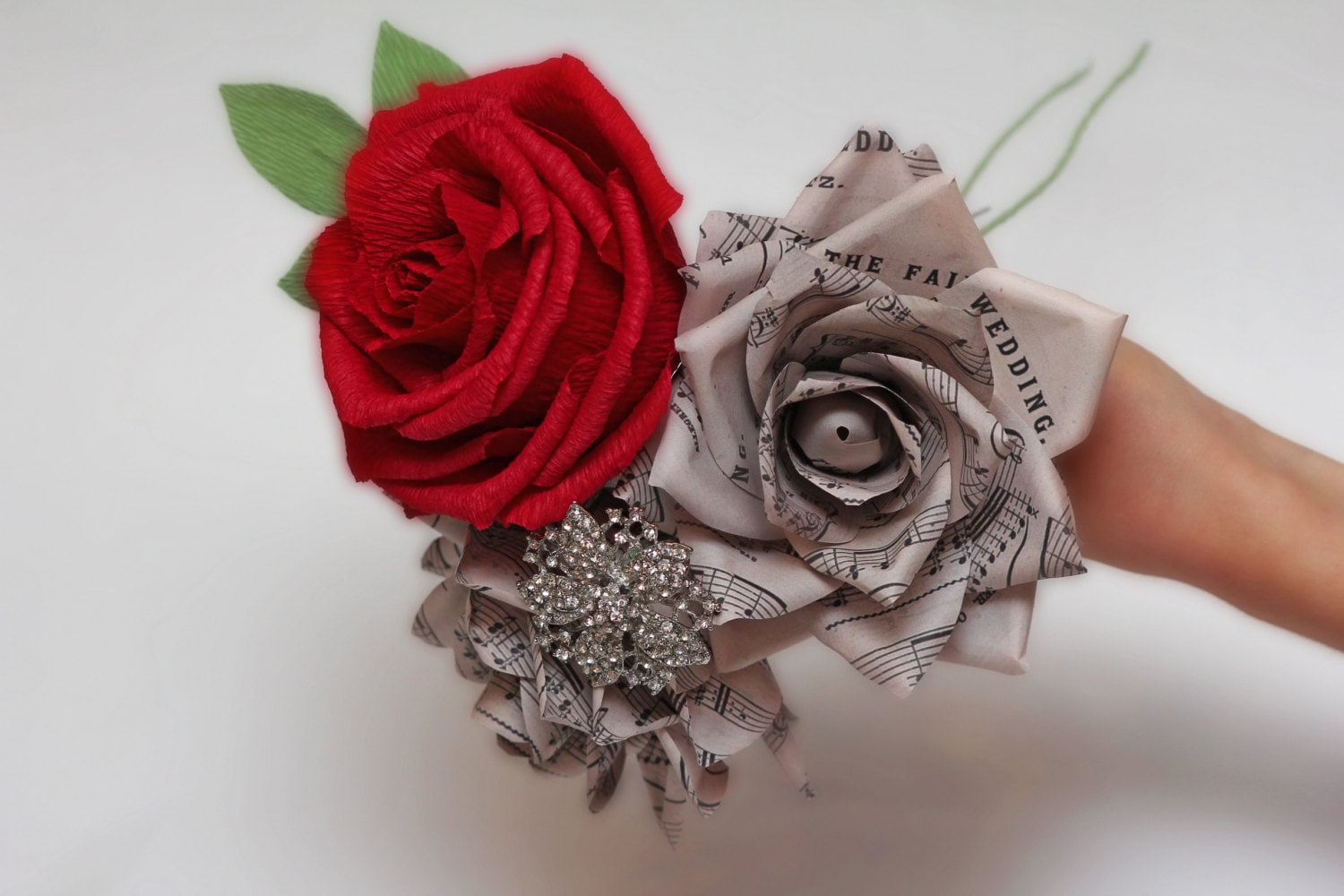 Brooch Bouquet Bridesmaids Bouquet Wedding Bouquet Paper Etsy